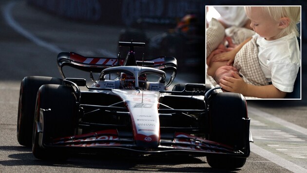 Kevin Magnussen ist zum zweiten Mal Papa geworden. (Bild: APA/AFP/POOL/MAXIM SHEMETOV)