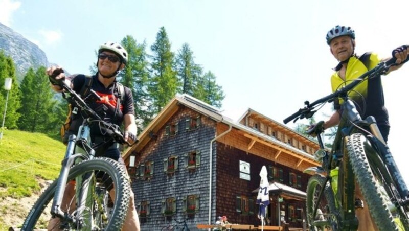 Angekommen bei der Neuen Magdeburger Hütte. (Bild: Toni Silberberger)