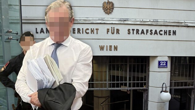 Der 68-Jährige wurde aus der U-Haft vorgeführt, eigentlich hat er Hausverbot im Landl. (Bild: Sophie Pratschner Krone KREATIV,)