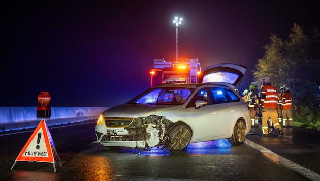 Das Auto des 22-Jährigen wurde erheblich beschädigt. (Bild: zeitungsfoto.at/Liebl Daniel)