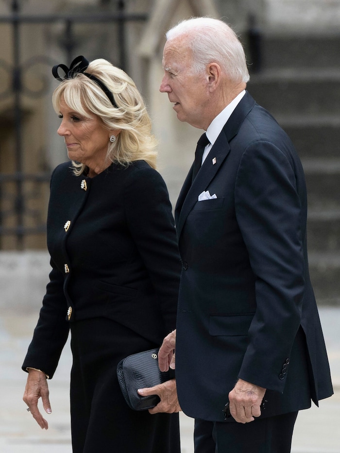 Jill und Joe Biden beim Begräbnis der Queen