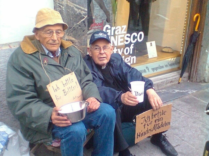 2011 protestierte Pucher gegen das damalige Bettelverbot in Graz.