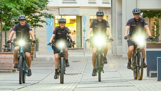 Nun radeln die Polizisten auch im Burgenland auf Streife. (Bild: LPD Burgenland)