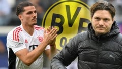 Kickt Marcel Sabitzer (li.) bald unter Dortmund-Trainer Edin Terzic? (Bild: APA/AFP/Christof STACHE, APA/THOMAS KIENZLE, krone.at-kreativ)