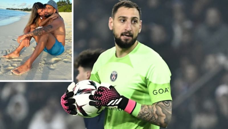 Gianluigi Donnarumma und seine Freundin mussten nach dem Einbruch ins Spital. (Bild: APA/AFP/STEPHANE DE SAKUTIN, instagram.com/donnarumma)