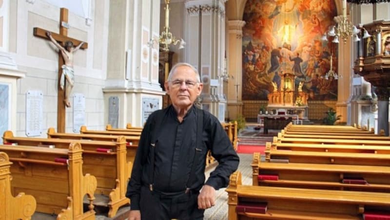 Das Requiem findet in der Vinzenzkirche statt, wo Wolfgang Pucher predigte. (Bild: Christian Jauschowetz)