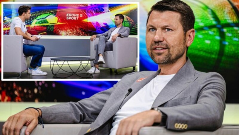 Markus Katzer im Gespräch mit krone.at-Sportchef Michael Fally (Bild: Mario Urbantschitsch)