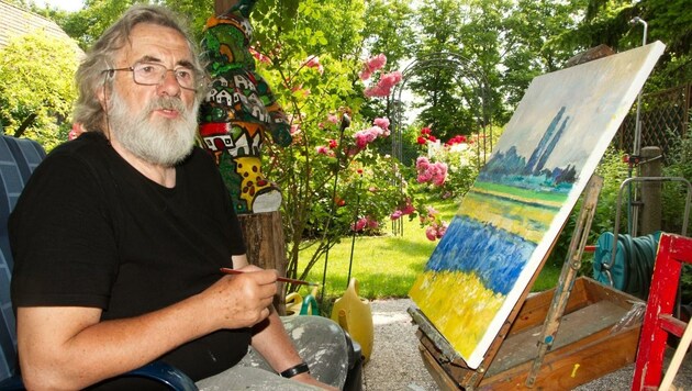 Natur war seine Inspiration, das Weinviertel sein liebstes Atelier. (Bild: Andi Leisser)