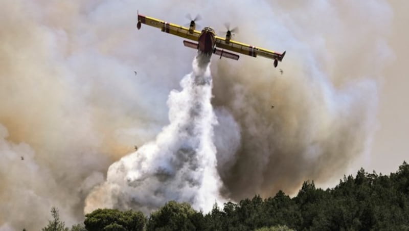 In Griechenland kommt es ständig zu neuen Waldbränden. (Bild: AFP)