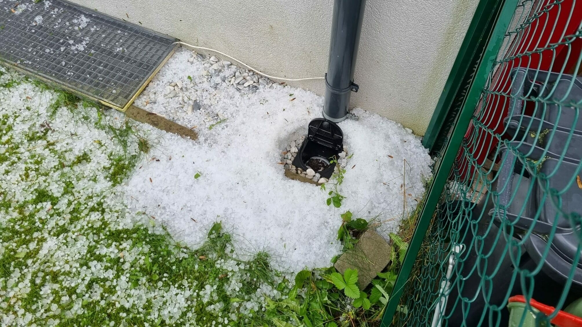 Auch in Krumpendorf hagelte es.