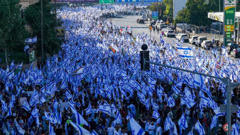 Proteste in Jerusalem (Bild: AP)