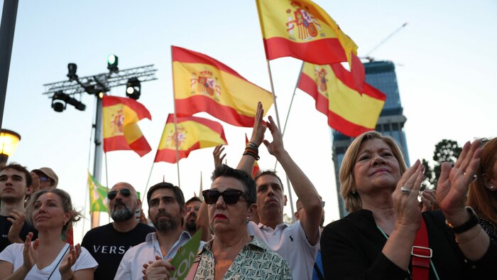 Anhänger der extrem rechtspopulistische Partei Vox