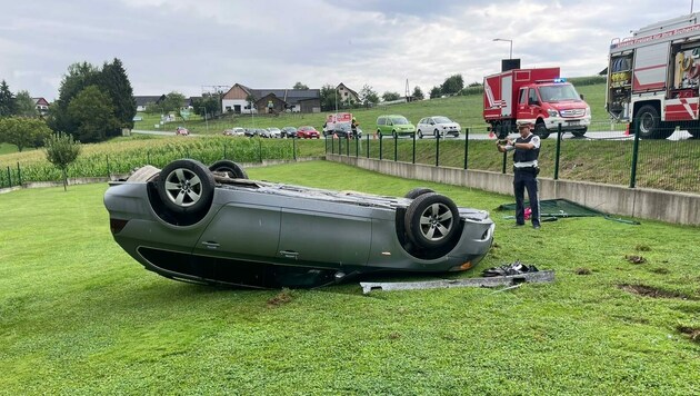 Unfall in Rossegg (Bild: Feuerwehr Rossegg)