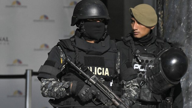Polizisten in Ecuador (Bild: AFP)