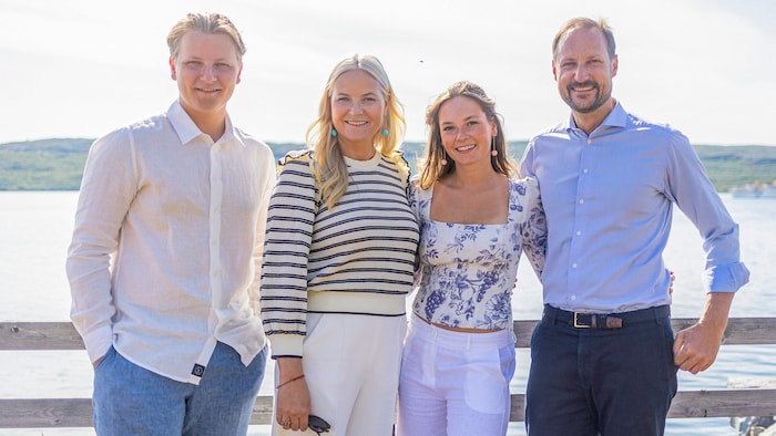 Prince Sverre Magnus, Crown Princess Mette-Marit, Princess Ingrid Alexandr and Crown Prince ...