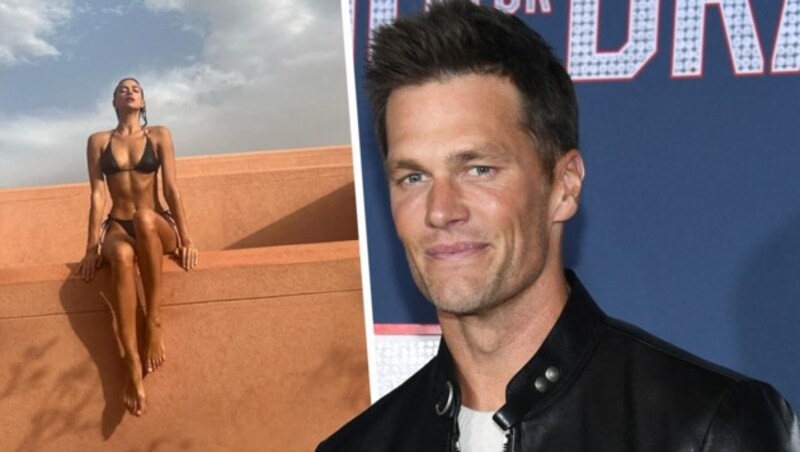 Was läuft da zwischen NFL-Legende Tom Brady und Model Irina Shayk? (Bild: APA/Getty Images via AFP/GETTY IMAGES/Jon Kopaloff, instagram.com/irinashayk)