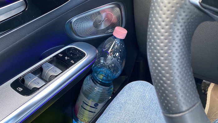 Ins Türfach passt problemlos eine große PET-Flasche.