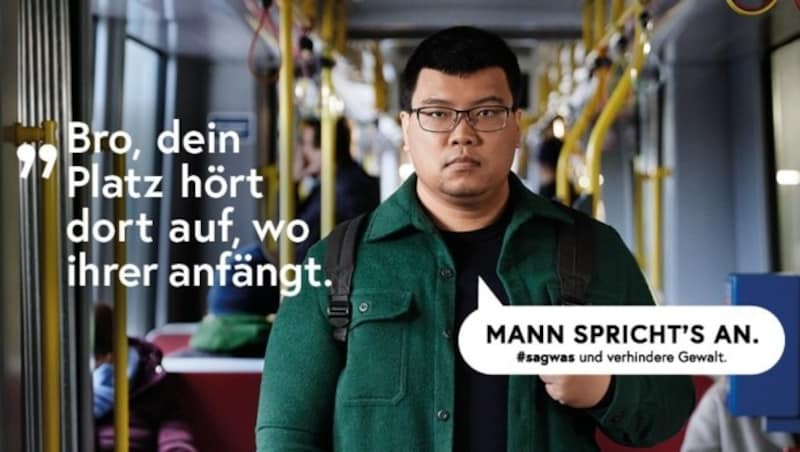 Die Kampagne des Sozialministeriums fordert Männer dazu auf, sich aktiv gegen jegliche Art von Gewalt an Frauen einzusetzen. (Bild: BMSGPK)