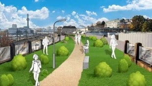 Ein Hochpark auf der ehemaligen Stadtbahntrasse in Heiligenstadt soll nach Wien holen, was in ...