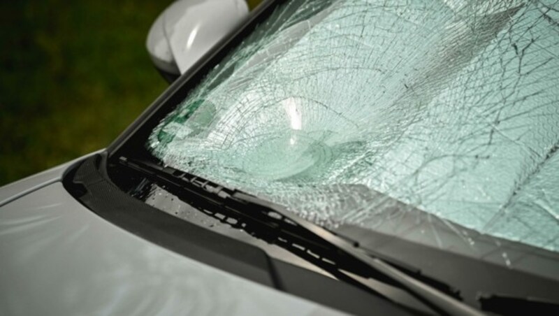 Spuren nach dem Unfall mit einem Verletzten. (Bild: Wenzel Markus)