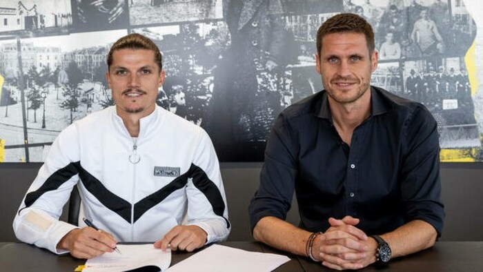Marcel Sabitzer (l.) wechselte vom FC Bayern nach Dortmund.