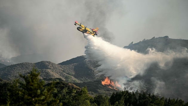 Auf Rhodos wüteten Waldbrände zuletzt besonders heftig. (Bild: AFP)