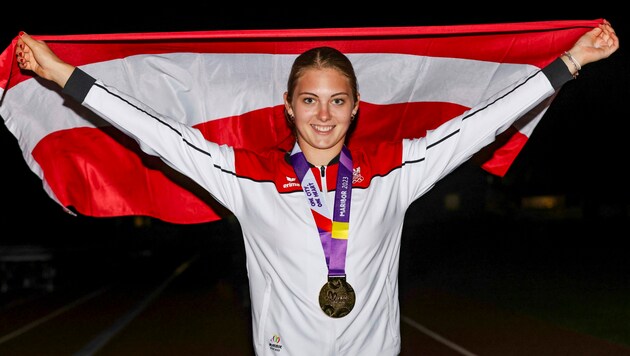 Magdalena Rauter holt die Gold-Medaille für Österreich. (Bild: GEPA pictures)