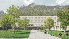 So soll das neue Spital in Stainach laut Regierung spätestens 2028 aussehen. (Bild: ARGE F&S MJM)