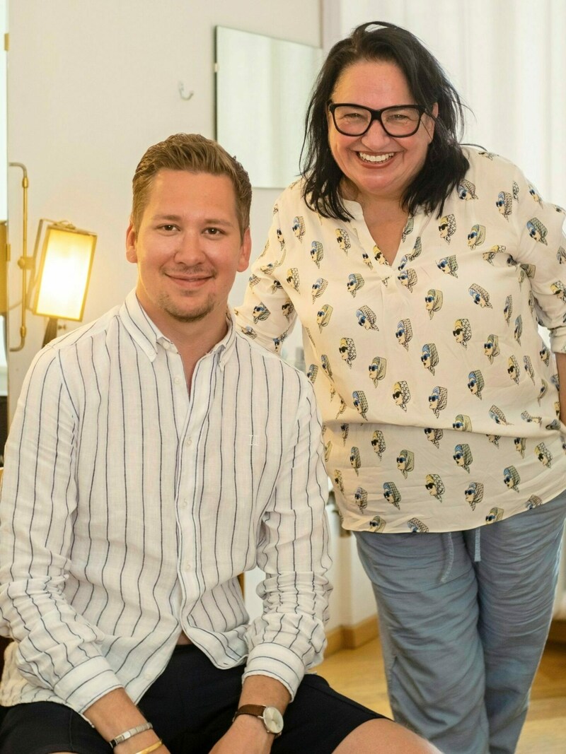 Clemens Trischler traf Maria Happel im Burgtheater. (Bild: Leon Colerus)