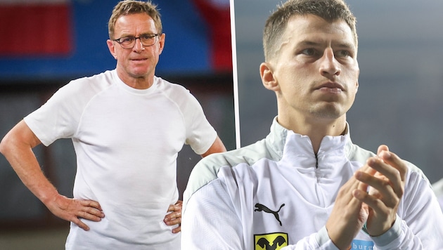 Ralf Rangnick (li.) und Stefan Lainer (Bild: GEPA pictures)