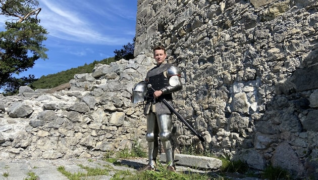 Für Tobias Pamer alias Ritter Tristan war die Burg Ehrenberg einer seiner Lieblingsplätze. (Bild: Kurt Reindl)