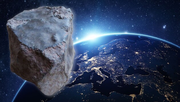 Ein Meteorit, der von der Erde kam? Französische Forscher präsentierten auf einer Konferenz in Lyon einen Gesteinsbrocken, der eine wissenschaftliche Sensation sein könnte. Doch es gibt Zweifel. (Bild: Albert Jambon, stock.adobe.com, Krone KREATIV)