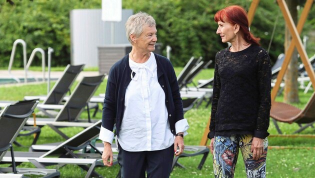 Lydia Lieskonig (rechts) steht der Katholischen Frauenbewegung in der Steiermark vor, Angelika Ritter-Grepl ist die österreichweite Vorsitzende. (Bild: Jürgen Radspieler)