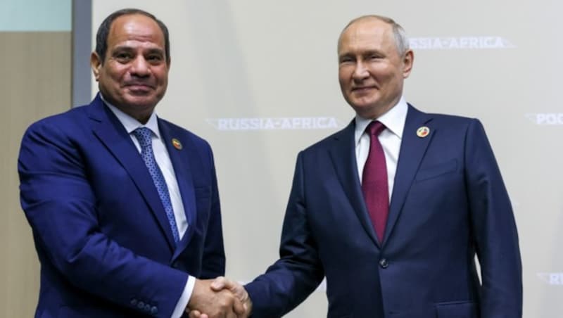 Putin und der ägyptische Präsidenten Abdel Fattah el-Sisi beim Afrika-Gipfel (Bild: TASS Host Photo Agency)