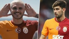 Gala-Neuzugang Mauro Icardi und Yusuf Demir (Bild: GEPA pictures, twitter.com/Galatasaray, krone.at-kreativ)