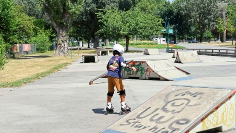 Im Donaupark gibt es zwei Skateanlagen. (Bild: Groh Klemens)