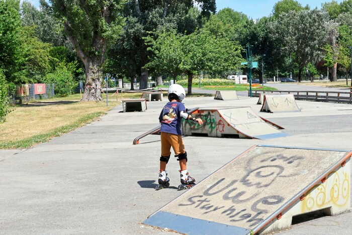 Im Donaupark gibt es zwei Skateanlagen.