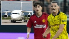 Marcel Sabitzers (re.) Reise in die USA war mit Hindernissen verbunden. Gegen Manchester United war er 45 Minuten am Platz gewesen. (Bild: Associated Press, GEPA Pictures, krone.at-kreativ)