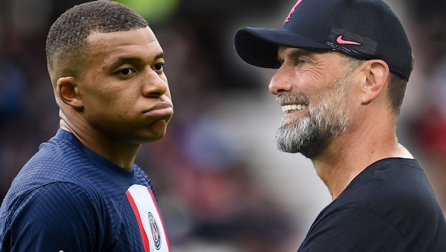 Kylian Mbappe und Jürgen Klopp (Bild: AFP, krone.at-grafik)