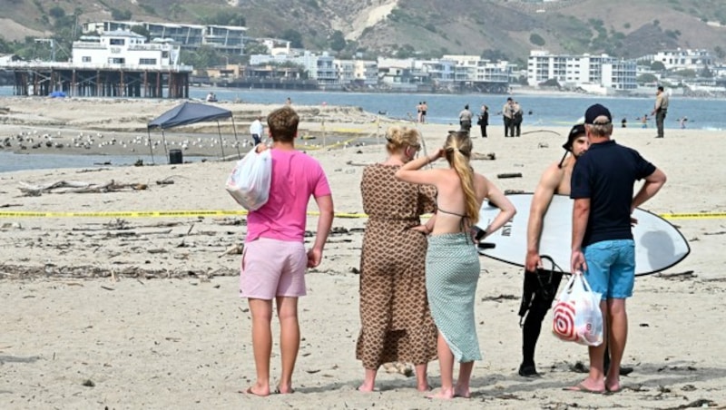 Der betroffene Strandabschnitt war für Badegäste gesperrt. (Bild: APA/AFP/Robyn Beck)