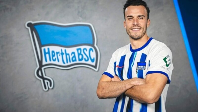 Haris Tabakovic hat bei Hertha BSC voll eingeschlagen, hält bei 2,5 Mio Euro Marktwert. (Bild: Hertha, twitter)