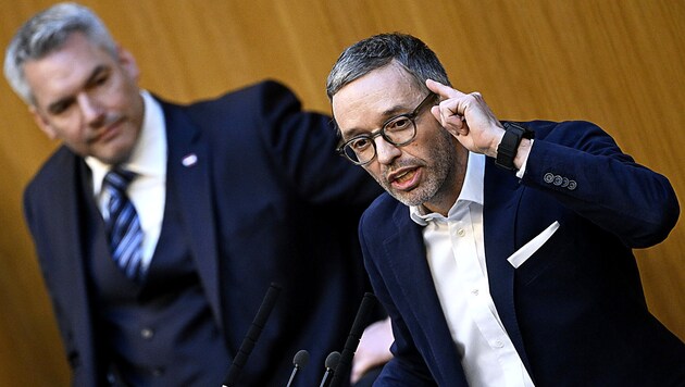 Herbert Kickl wirft dem Kanzler „halbherziges Einlenken“ vor. (Bild: APA/Robert Jäger)