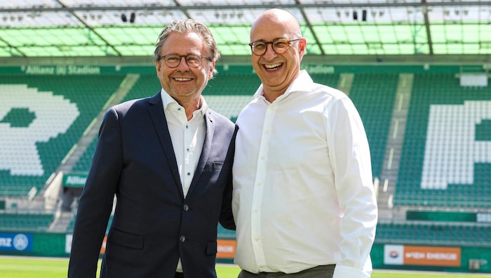 Wrabetz (li.) und Knipping müssen für Rapid Geld aufstellen.