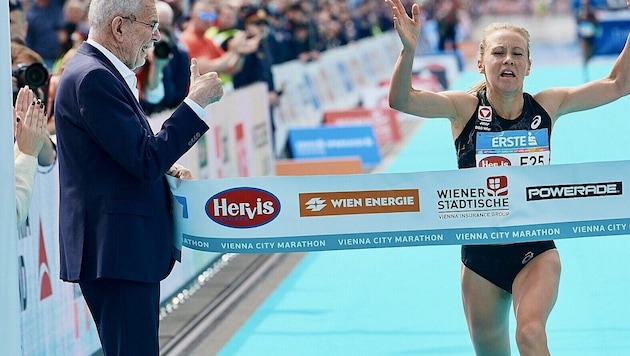 Julia Mayer läuft in Paris den Olympia-Marathon. (Bild: VCM / Leo Hagen)