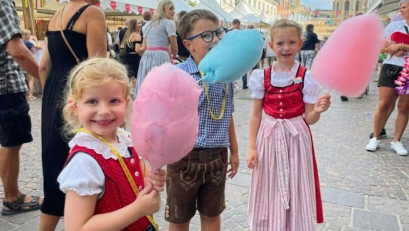 Zum Abschluss wurde auch noch Zuckerwatte verputzt. (Bild: Fister Katrin)