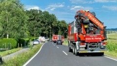 Im Einsatz waren das Rote Kreuz Deutschlandsberg mitsamt Notarzt, sowie die freiwilligen Feuerwehren Groß Sankt Florian und Gussendorf. (Bild: FF Markt Groß St. Florian)