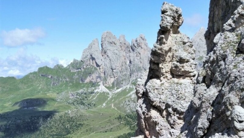 Bei der Pizascharte ragen außergewöhnliche Felstürme empor. (Bild: Peter Freiberger)