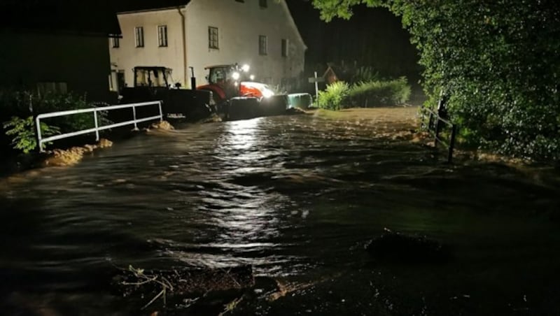 Der Granitzbach wurde zum reißenden Fluss. (Bild: Georg Bachhiesl)