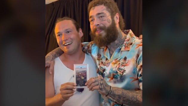 Zu den größten Hits von Post Malone, der mit bürgerlichem Namen Austin Richard Post heißt, gehören unter anderem die Singles „Rockstar“, „Congratulations“ und „Better Now“. (Bild: https://www.tiktok.com/@brooktrafton)