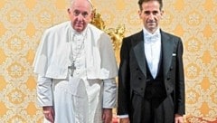 Botschafter Marcus Bergmann mit dem Heiligen Vater, Papst Franziskus (Bild: IMAGO/ZUMA Wire)